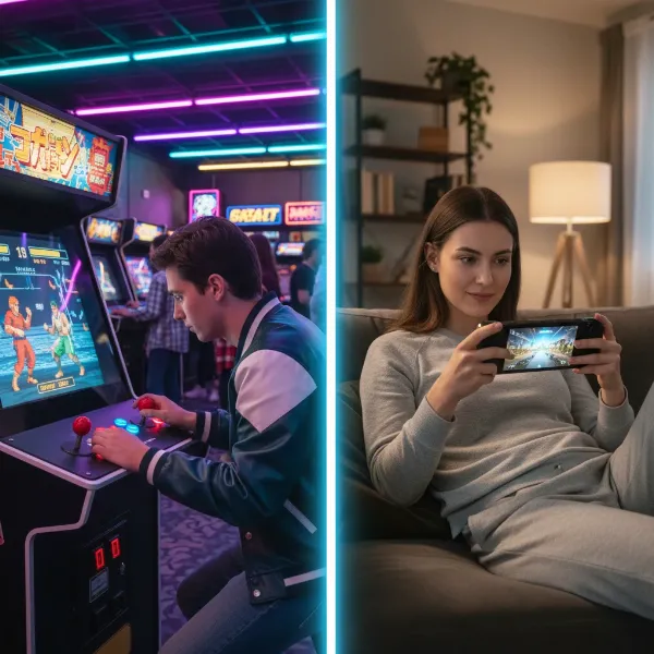 Handheld Game Console vs. Arcade Machines: A Head-to-Head Battle for Gaming Supremacy